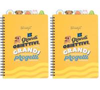 Mr. Wonderful - Quaderno A4 con divisori con linguetta - Grandi obiettivi, grandi progetti (Confezione da 2)