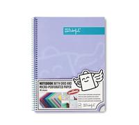 Mr. Wonderful - Quaderno A4 turchese - 240 pagine con quadretti microperforati - Copertina extra rigida - Rilegatura a spirale - Adesivi inclusi