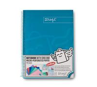 Mr. Wonderful - Quaderno A4 Verde - 240 pagine con quadretti microperforati - Copertina extra rigida - Rilegatura a spirale - Adesivi inclusi