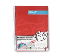 Mr. Wonderful - Quaderno A4 verde - 240 pagine con quadretti microperforati - Copertina extra rigida - Rilegatura a spirale - Adesivi inclusi