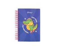 Mr. Wonderful Quaderno A5 con Copertina in Rilievo Coccodrillo Too Cool for the Pool - 160 Pagine a Quadretti con Adesivi