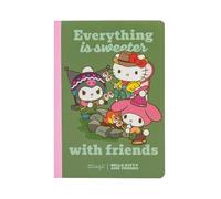 Mr. Wonderful - Quaderno A5 Hello Kitty And Friends - Everything Is Sweeter With Friends - Quaderno Con Pagine A Righe E Rilegatura Cucita Con Apertura Totale A 180 Gradi - Cartoleria Kawaii