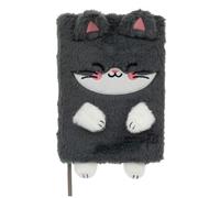 Mr. Wonderful - Quaderno A5 peluche - Gatto - Quaderno formato A5 con rilegatura cucita - Con 160 pagine bianche