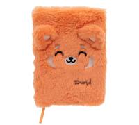 Mr. Wonderful - Quaderno A5 peluche - Panda rosso Wondo - Quaderno formato A5 con rilegatura cucita - Con 160 pagine bianche