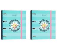 Mr. Wonderful - Raccoglitori ad anelli con fogli Wonder - Sognando e creando (Confezione da 2)