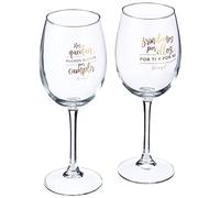 Mr. Wonderful Set di 2 Bicchieri da Vino per fidanzati: Ci Sono Molti Sogni da Soddisfare, 47cl, Multicolore, Taglia Unica, 2