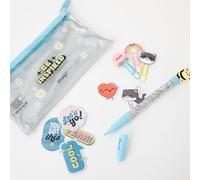 Mr. Wonderful - Set di astuccio + penna + graffette + sticker glitter - Be inspired