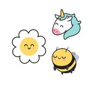 Mr. Wonderful - Set of Wonder characters to customise your backpack straps