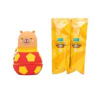 Mr. Wonderful Wonder Gol Astuccio Estensibile Spagna con 2 Personaggi, Astuccio Scuola in Silicone Stile Pallone con Capibara, Portapenne Originale (1 Spagna + 1 Sorpresa)