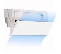 Mr. You Aria condizionata Vento Deflettore,Deflettore Condizionatore,180 Gradi Regolabile,Lunghezza Regolabile (Bianca)