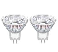 MR11 GU4 12V 10W Lampadine Alogene, GU4 Bi-Pin Base 30°Beam Angle, Dimmerabile Alogena Spotlight Bianco Caldo 2800K, 35mm*35mm, Lampadina di Ricambio per Fibra Ottica Xmas Tree, 2 Pezzi