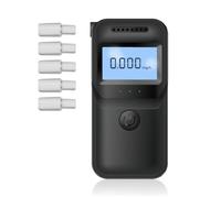 MR997 Tester per alcol portatile Rilevatore di alcol portatile ad alta precisione Tester per respiro compatto Etilometro elettronico ad alta sensibilità Display LCD con tre indicatori luminosi