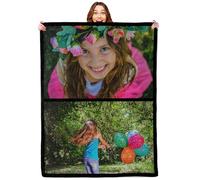 Mraxovid Coperta con foto personalizzata, regalo personalizzato, regalo per casa, coperta per famiglia, mamma, decorazione per la casa, 100 x 125 cm