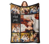 Mraxovid Coperte Personalizzate con Foto Regali Personalizzati per Coppie Coperta Personalizzata con Immagine Regali di Memoria Regalo di Compleanno per Moglie Marito Fidanzata Fidanzato, 170x230cm