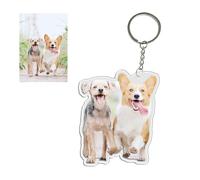 Mraxovid Portachiavi personalizzato, portachiavi in acrilico con stampa personalizzata, portachiavi con ritratto personalizzato, regalo per lei, Foto incisa