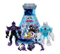 MrBeast Lab Confezione multipla ibrida, rivela diverse parti ibride per creare 2 action figure Mix & Match, oltre a parti del drago della pantera dorata, fondere milioni di combinazioni di bestie