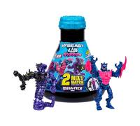 MrBeast Lab Hybrids Panthar + Shadowcoil Multi Pack, MrBeast giocattoli | Include 2 figure di gioco bestia costruibili da 4 pollici con 10 punti di articolazione, 4 accessori da battaglia e una nave