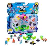 MrBeast Lab Swarms Mega-Tech Serie 14 Pack, Mushdoom | Include 13 Micro Beasts e 1 Mega Swarm; agganciare fino a 4 Micro Beasts sul telaio MEGA per action figure