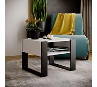 MRBLS - Tavolino da salotto, design moderno e rustico, 65 x 45 x 53,6 cm (larghezza x altezza x profondità)