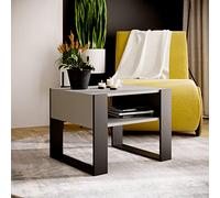 MRBLS - Tavolino da salotto, design moderno e rustico, 65 x 45 x 53,6 cm (larghezza x altezza x profondità)