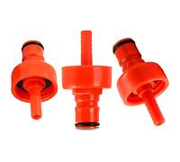 MRbrew Tappo di carbonatazione in plastica, 3 pezzi tappo di carbonatazione per barile con blocco a sfera, 5/16 '' Barb Homebrew Soda Birra Bevande Carbonazione PET Bottiglia Contatore Pressione Tappo