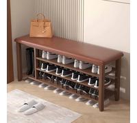 MRBVAOXVD Bancar Scarpe,Bancar Scarimbotcon Ingresso Inlle Bancar Scarin Legno,Con Cuscino Imbottitor Cucina Sala da Pranzo Corridorio Terrazza Balcone/Noce/120 * 30 * 52 cm / 47 * 11 * 20 Pollici