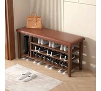 MRBVAOXVD Bancar Scarpe,Bancar Scarimbotcon Ingresso Inlle Bancar Scarin Legno,Con Cuscino Imbottitor Cucina Sala da Pranzo Corridorio Terrazza Balcone/Noce/100 * 30 * 52 cm / 39 * 11 * 20 Pollici