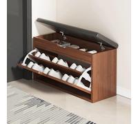 MRBVAOXVD Bancs De Stockage,Banc De Porte-Chaussures Banc D'Entrée Avec Des Bancs De Stockage De Coussin De Siège Rembourré,Avec Organisateur De Chaussures À Tiroir Flip Avec Boîte De Stockage Ascense