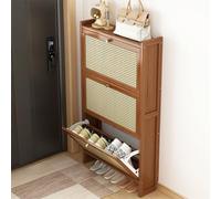 MRBVAOXVD Bancs De Stockage,Cabinet De Stockage Moderne De Hall D'Entrée En Bambou, Porta-Chaussures Ultra-Mince De Capacité À L'Entrée De la Maison, Cabinet De Chaussures De Seau À Basculement Caché,