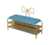 MRBVAOXVD Bancs De Stockage, Étagère À Chaussures Rembourrée Avec Banc De Stockage De Chaussures En Cuir Avec Siège Rembourré Pour Cuisine Salle À Manger Couloir Balcon Terrasse/Bleu/100 * 35 * 45 cm