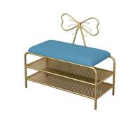 MRBVAOXVD Bancs De Stockage, Étagère À Chaussures Rembourrée Avec Banc De Stockage De Chaussures En Cuir Avec Siège Rembourré Pour Cuisine Salle À Manger Couloir Balcon Terrasse/Bleu/80 * 35 * 45 cm /