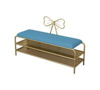 MRBVAOXVD Bancs De Stockage, Étagère À Chaussures Rembourrée Avec Banc De Stockage De Chaussures En Cuir Avec Siège Rembourré Pour Cuisine Salle À Manger Couloir Balcon Terrasse/Bleu/120 * 35 * 45Cm /
