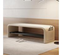 MRBVAOXVD Bancs De Stockage, Étagère À Chaussures Rembourrée Avec Cuir Chambre À Coucher Banc Étagère À Chaussures Pour Cuisine Salle À Manger Couloir Balcon Terrasse/Blanc/80 * 35 * 40Cm / 31 * 13 *