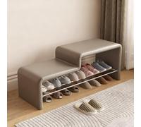 MRBVAOXVD Bancs De Stockage, Étagère À Chaussures Rembourrée Avec Cuir Lobanc De Stockage Avec Grand Espace De Stockage Pour Cuisine Salle À Manger Couloir Balcon Terrasse/Gris/80 * 36 * 40Cm / 31 * 1