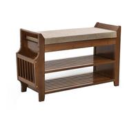MRBVAOXVD Bancs De Stockage, Porte-Chaussures En Bois De L'Entrée Du Banc De la Chambre À Coucher Pour la Cuisine Salle À Manger Couloir Balcon Terrasse (Noix, 100 * 30 * 50Cm / 39 * 11 * 19In)/Noix/8