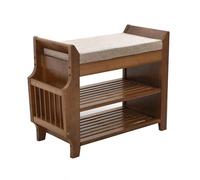 MRBVAOXVD Bancs De Stockage, Porte-Chaussures En Bois De L'Entrée Du Banc De la Chambre À Coucher Pour la Cuisine Salle À Manger Couloir Balcon Terrasse (Noix, 100 * 30 * 50Cm / 39 * 11 * 19In)/Noix/6