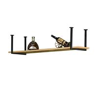 MRBVAOXVD Étagère de Plafond Pour Le Bois Massif En Fer Forgé, Porte-Vinpendu/Porte-Fleurs Et Étagères Flottantes, Pour Les Bars/Restaurants/Cuisines/Color/1 Couche 60 * 30 * 40Cm