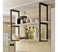 MRBVAOXVD Étiquettes Flottantespendues - Plafond de Vin - Cuisine/Bar/Salle À Manger Économie D'Espace Étiquettes de Stockage - 2Ux Décoration Murale de Support de Fleurs - Cadre En Fer Forgé/Noir