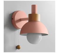 MRBVAOXVD Lampade da Parete Internede da Parete Moderne Nordiche,Aron Colindustriale Testa Singola con Interruttore a Catena a Sferar la Camera da Letto Del Bagno Della Fattoria/Rosa