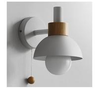 MRBVAOXVD Lampade da Parete Internede da Parete Moderne Nordiche,Aron Colindustriale Testa Singola con Interruttore a Catena a Sferar la Camera da Letto Del Bagno Della Fattoria/Bianco