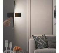 MRBVAOXVD Lampade da Parete, Led Luci da Parete Indoor Lettura Parete Sconce Ricaricabile con Porta Usb Occhio Protezioneda da Pareter Camera da Letto Corridoi Sala Di Studio Scale/Luce Bianca/50 cm