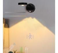 MRBVAOXVD Lampade da Parete, Led Luci da Parete Indoor Sensore Di Movimentopada da Parete con Telecomandopada da Parete Dimmabile Usb Batteria Ricaricabile 360 ° Rotazicorridoio Senza Fili Soggiorno C