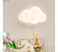 MRBVAOXVD Lampade da Parete, Led Luci da Parete Indoorda da Parete Usb Ricaricabile Parete Sconce Nuvola Ferro Modernorni Camera da Letto Soggiorno/Di B/Luce Calda