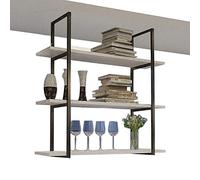 MRBVAOXVD Plafond Étagère 3 Couche Plafond Étagère Montée Flottantependue Fleur Stand, Plafondpendu Rack de Stockage Et Verre de Vin Rack, Pour Les Bars/Restaurants/Cuisine 3 Tailles/100 * 30 * 10