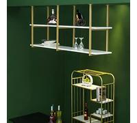 MRBVAOXVD Plafondpendu Étagère Flottante Fleur Stand Vin Rack - Double Couche En Fer Forgé Plante Stand Murpendu Style Industriel Rétropendu Rack/Vin Bouteille Rack/A/80 * 30 * 80 Cm