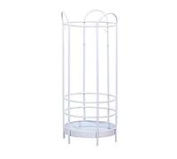 MRBVAOXVD Porta-Parapluie Rond En Fer, Porte-Parapluie Moderne Simple Multifonction Avec Crochets Pour La Fleur de Bureau À La Maison/Or/Blanc