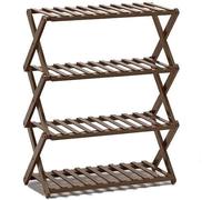 MRBVAOXVD Portascarpieghevoli - Organizzatore in Meta Più Stratir Armadio e Ingresso, a Risparmio Di Spazio, Soluzidi Archiviazieleganter la Casa Massimizzare lo Spazio/4 Capa, 50 cm