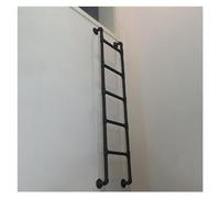 MRBVAOXVD Scale, Escascale Basement/Window Well Escascale/Scale/Bunk Bed Scale, Wall Mount Metal 3/4/5/6 Steps Scalar il Magazzino Fuori Le Pareti, Carichi 330Lbs, Raccordi Includono/Nero/5.6Ft/1.71M/