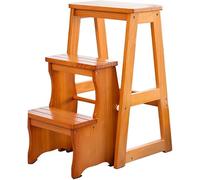 MRBVAOXVD Scale, Sgabello in Legno Massiccio Scale Scale Scale Pieghevole Domestico Interno con Multifunzionale e Gradini Spessi/Colore 2/3 Passi