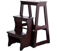 MRBVAOXVD Scale, Sgabello in Legno Massiccio Scale Scale Scale Pieghevole Domestico Interno con Multifunzionale e Gradini Spessi/Colore 1/3 Passi